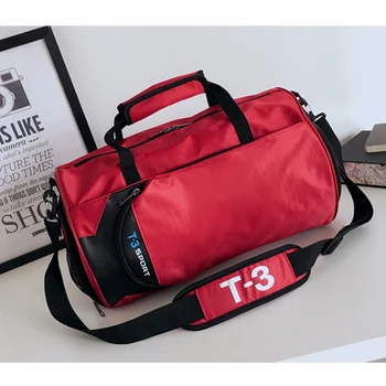 

Large-capacity Men Fitness Bag Can Put Shoes Simple Lady Sports Bag Casual Solid Color Short-distance Travel Bag