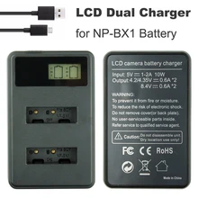 NP-BX1 Charger NP BX1 Battery LCD Dual Display USB Charger for Sony DSC-RX100 RX1 HDR-AS15 20V 30V 100V AS10 HX300 WX300 Camera NP-BX1 Charger NP BX1 Battery LCD Dual Display USB Charger for Sony DSC-RX100 RX1 HDR-AS15 20V 30V 100V AS10 HX300 WX300 Camera