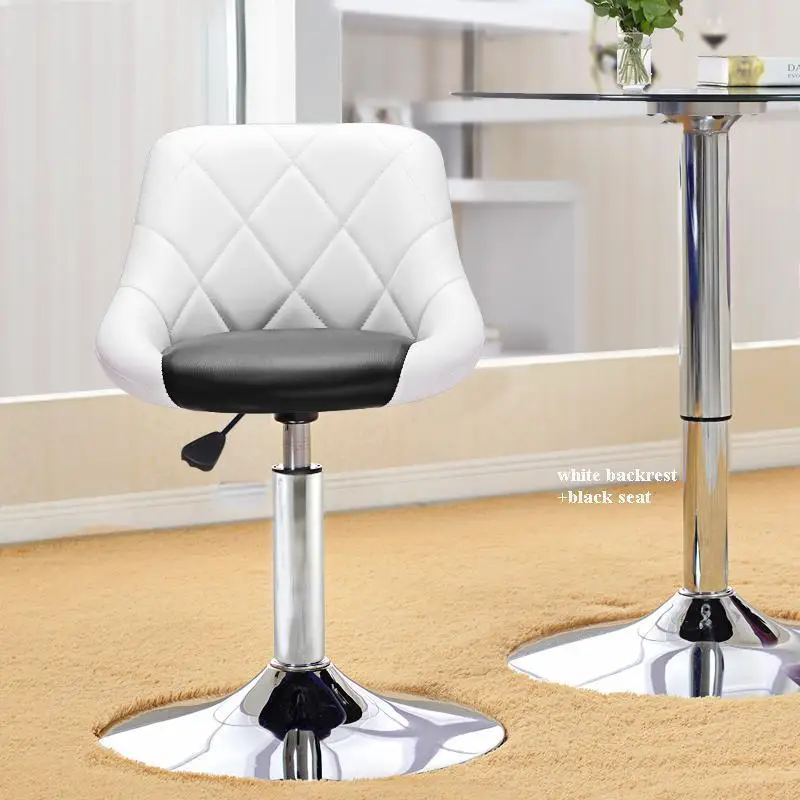 

coffee stool white backrest black seat lifting chair student chair free shipping
