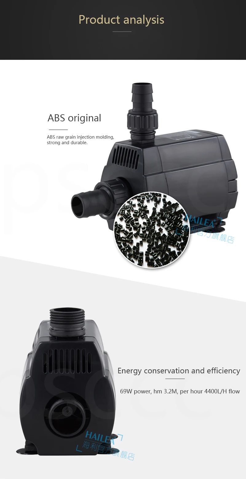 Hailea HX 6830 6840 6850 High-lift multi-function погружные, амфибии морской бассейн фильтр Водяной насос фонтан циркуляция
