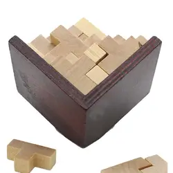 3D Деревянный тетрис блоки игрушки для детей логические деревянные блоки натуральные игрушки Т-образные фигуры обучающие игрушки для
