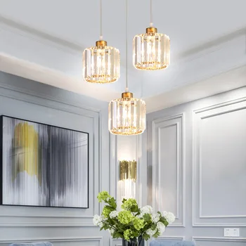 

Gold Dinning Room Light Fixture 3 Heads Modern Luxury Bar Pendant Lamp Minimalist Restaurant Stairs Pendant Light