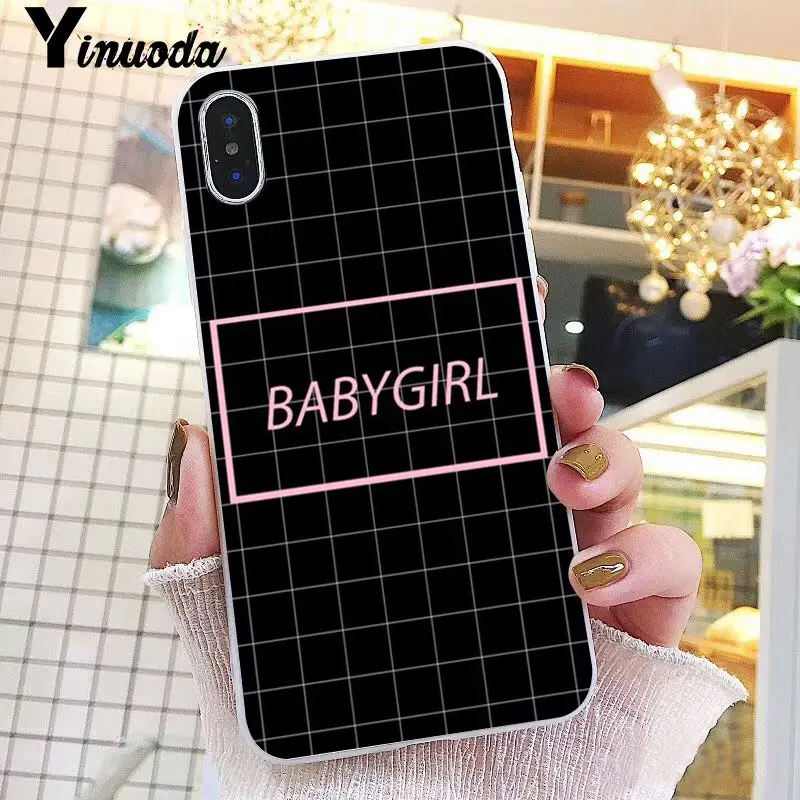 Yinuoda Babe babygirl honey line Text art чехол для iPhone X XS MAX 6 6s 7 7plus 8 8Plus 5 5S SE XR 10 11 pro max