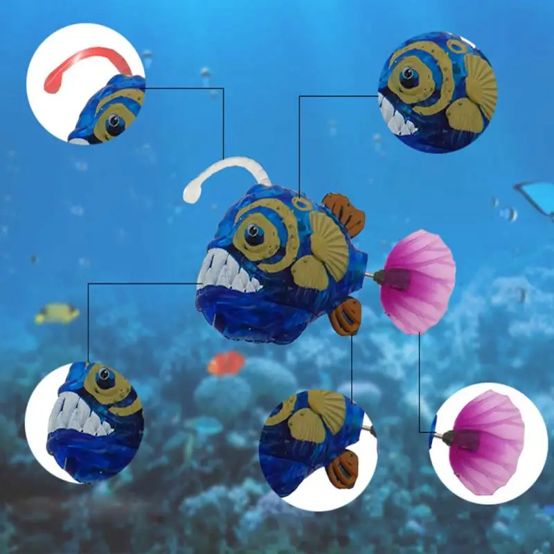 

Electronic Flashing Swim Fish Toy Activated Battery Powered Toy Lantern fish Baby Kids Intellectual Toys