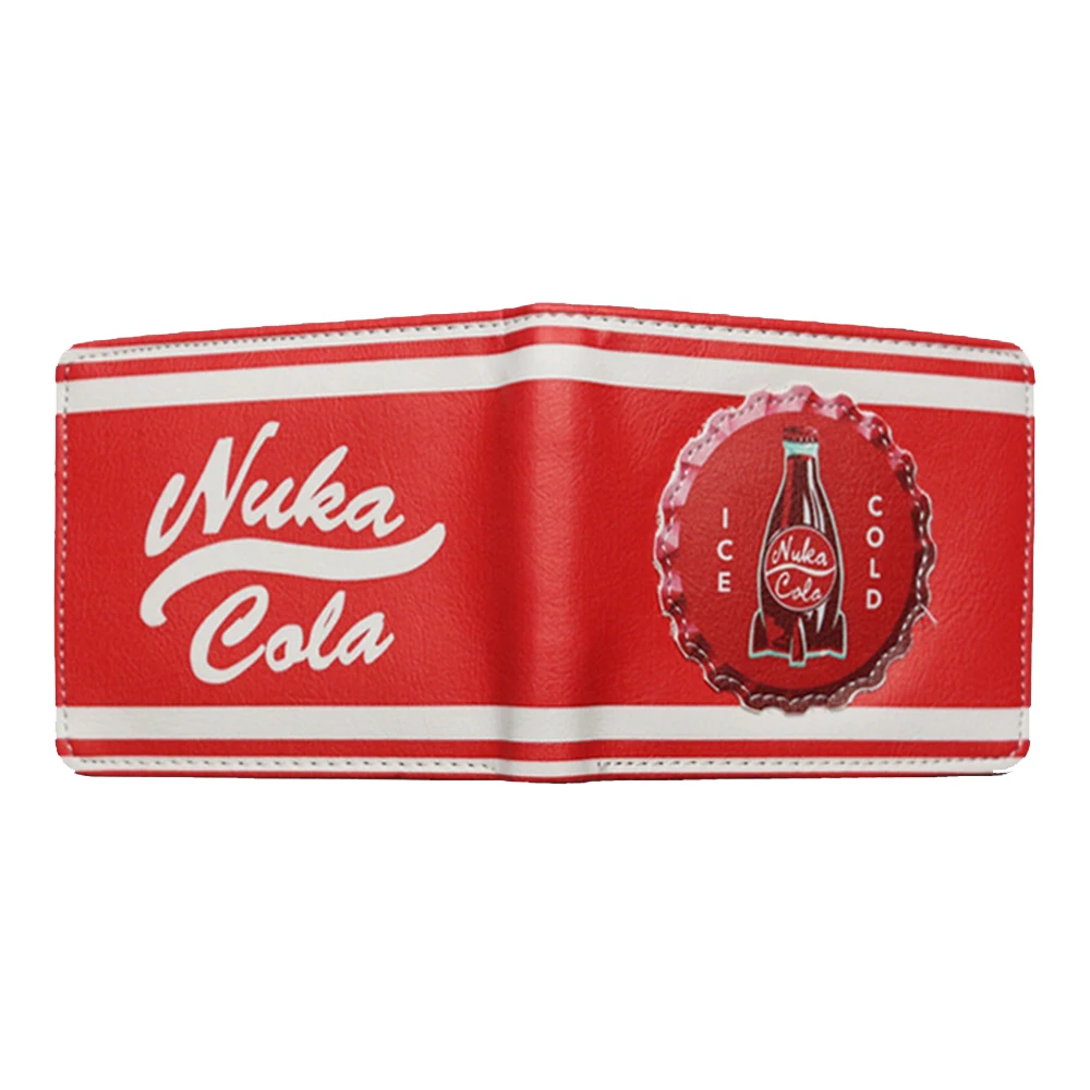 Красный Fallout кошелек 4 5X4 дюйма белый Nuka cola двухслойный игровой тематический