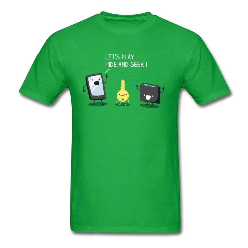 Europe Lets play a game Men T-shirts Cute April FOOL DAY Short Sleeve Crew Neck Cotton Fabric T Shirt Normal Tee Shirt Lets play a game green