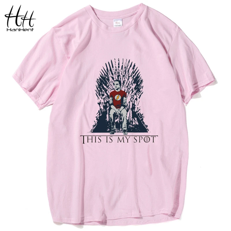 HanHent The Big Bang Theory T Shirt This Is My Spot Games Of Thrones Men Shirts Top Tees Casual Man Clothing Funny Shirt