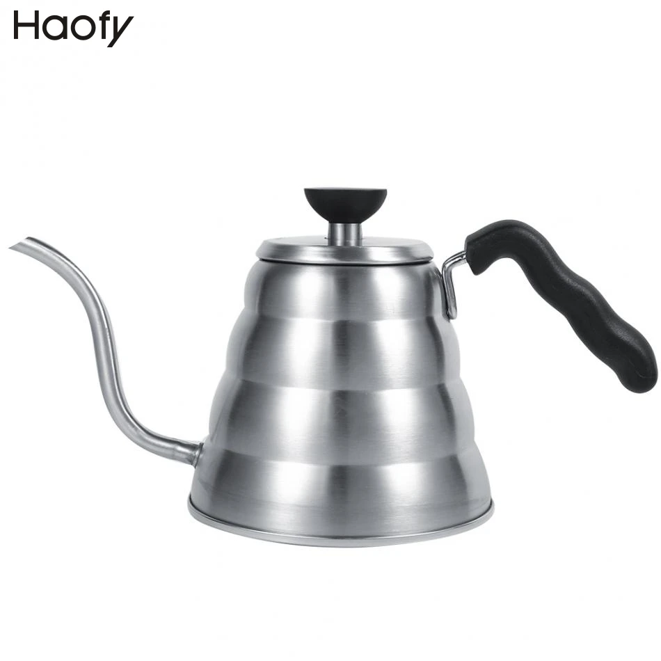 1L Gooseneck Drip Kettle Coffee Tea Pot Stainless Steel Long Mouth