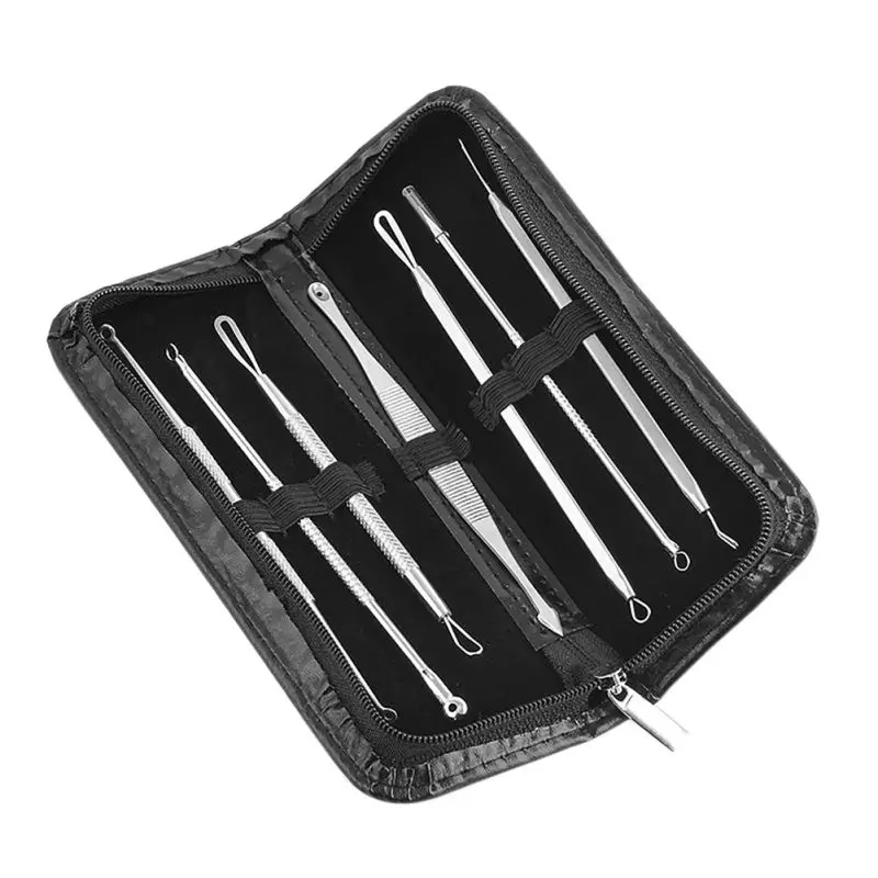 

Blackhead Pimple Needle Blemish Comedone Make Up Diagnostic-tool Acne Extractor Maquiagem Remover Tool Beauty Set Kit 7PCS