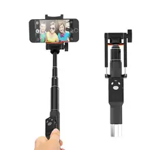 Lightweight Locking Black Aluminum 32 Professional Pocket Size Removable Bluetooth Remote Selfie Stick For iPhone Android