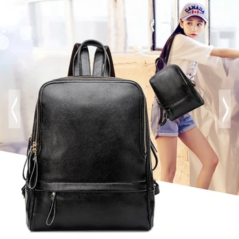 

Teenage Leather Backpacks For Grils Travel Backpack High Capacity Women Classic Bag Rucksack Bookbags Backpacks School Bag