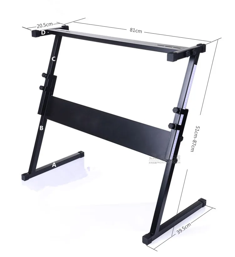 Adjustable Electric Organ Stand Z Style Keyboard Organ Metal Holder