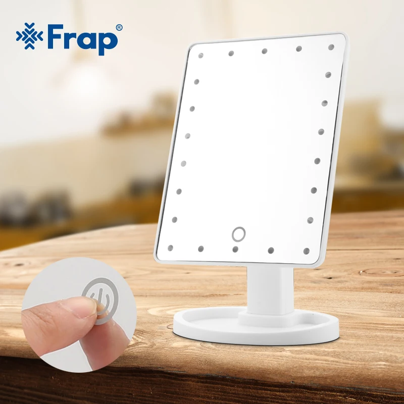 Frap مرآة حمام 22 شاشة LED باللمس المهنية مرآة حمام أضواء الجمال قابل للتعديل كونترتوب 180 الدورية Y61001/2/3 Frap مرآة حمام 22 شاشة LED باللمس المهنية مرآة حمام أضواء الجمال قابل للتعديل كونترتوب 180 الدورية Y61001/2/3