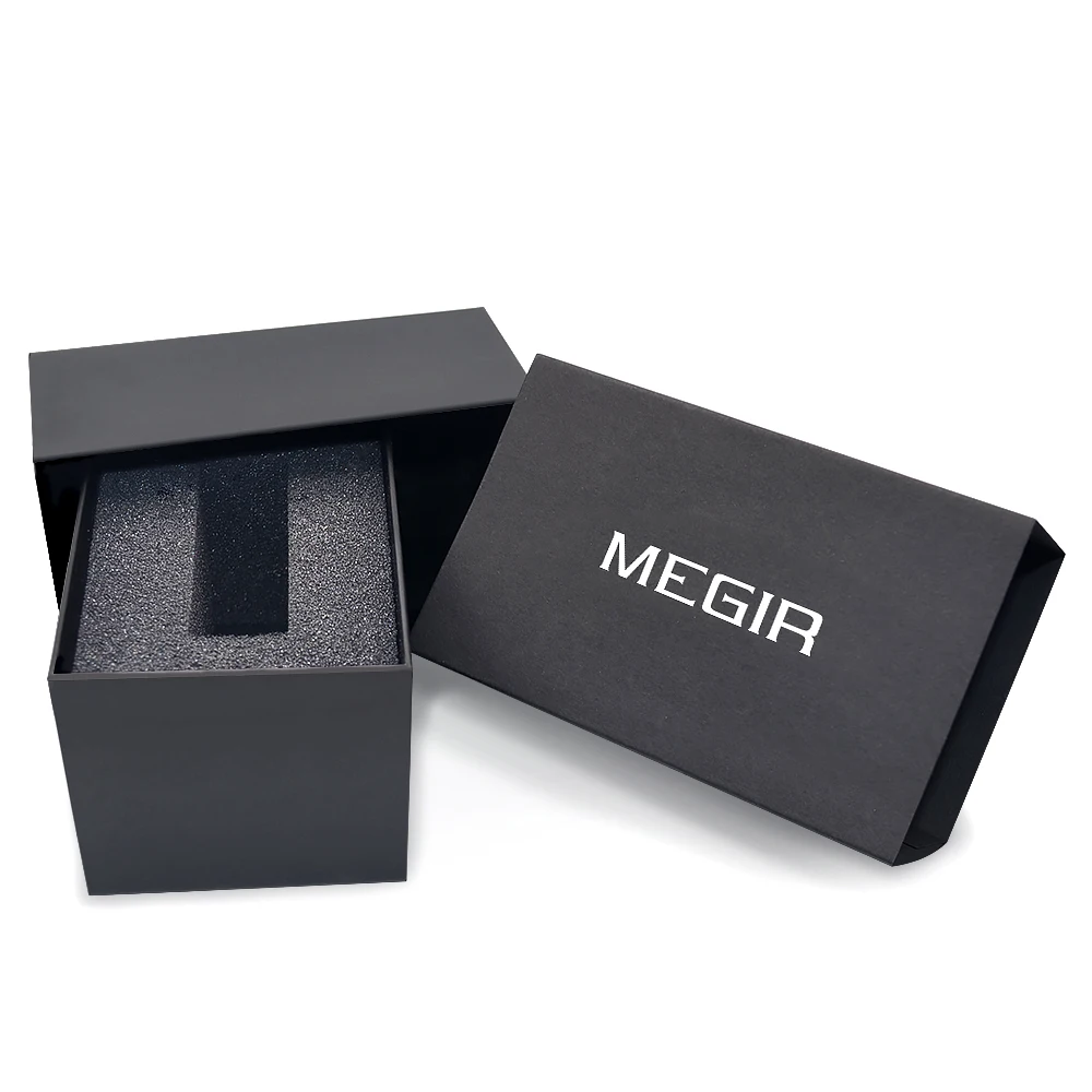 

Megir Watch Box Original Fashion Sport Watches Retail Package Box Case for MEGIR Watch Accessories
