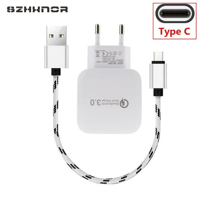 Быстрая зарядка 3 0 USB для телефона C зарядное устройство с вилкой ЕС быстрая