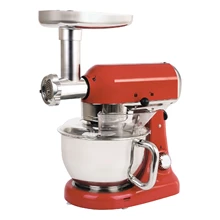 Миксер GEMLUX GL-SMPH5R(Мощность 1000 Вт, объем 4,5 л, 8 скоростей, импульсный режим, чаша из нержавеющей стали, 3 насадки для взбивания, замешивания теста и смешивания, насадка-мясорубка, цвет красеный