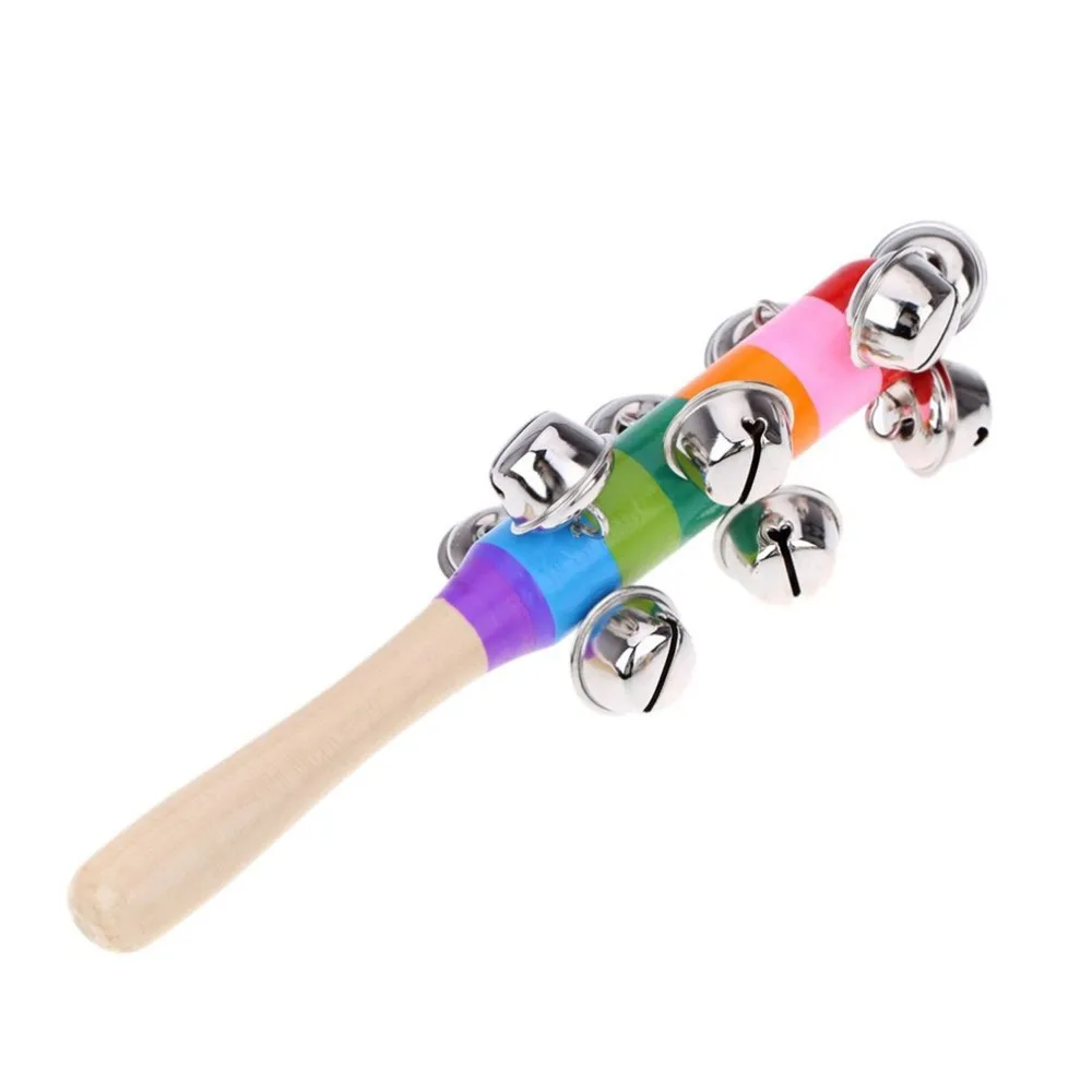 Красочная радуга ручной бубен палка деревянная перкуссия музыкальная игрушка для KTV вечерние детские игры