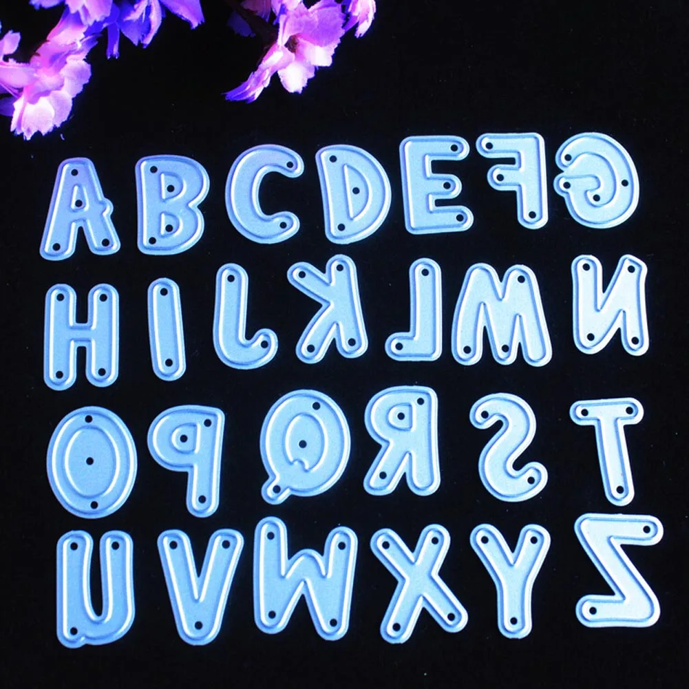 26pcs/set English Alphabet Letter Metal Die Cutting Dies For DIY