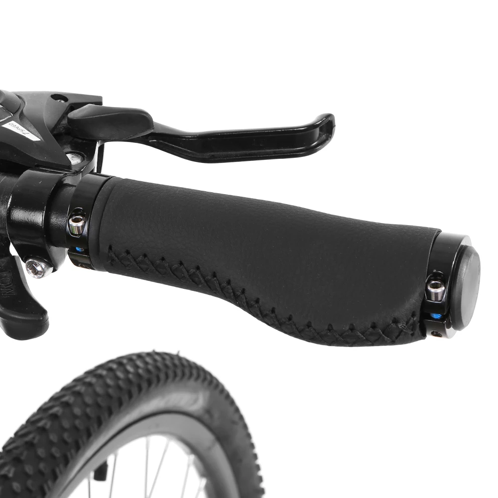 Lixada, 2 шт., велосипедные ручки на руль, велосипедные ручки с замком, MTB, шоссейные, велосипедные, волоконные, кожаные ручки, ручки с заглушкой