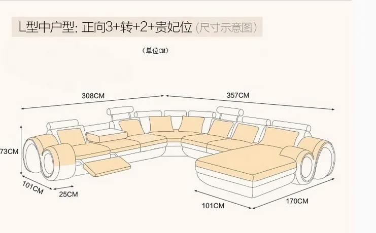 Диван из натуральной/натуральной кожи секционный/угловой диван для гостиной