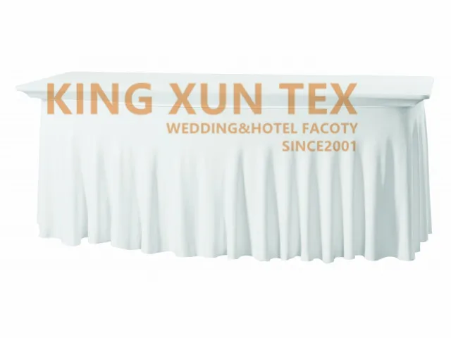 مستطيل جاهزة تمتد مفرش طاولة من السبانديكس سماط ليكرا طاولة البار الطويلة القماش ل فندق الحدث حزب الديكور