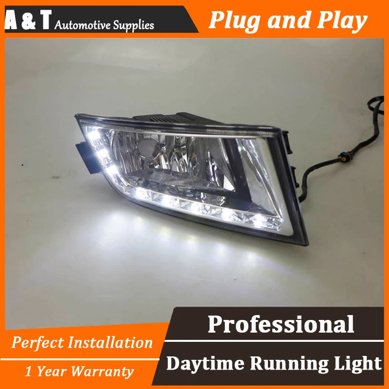 

car styling For VW Lavida LED DRL For Lavida led fog lamps daytime running light High brightness guide LED DRL For C style
