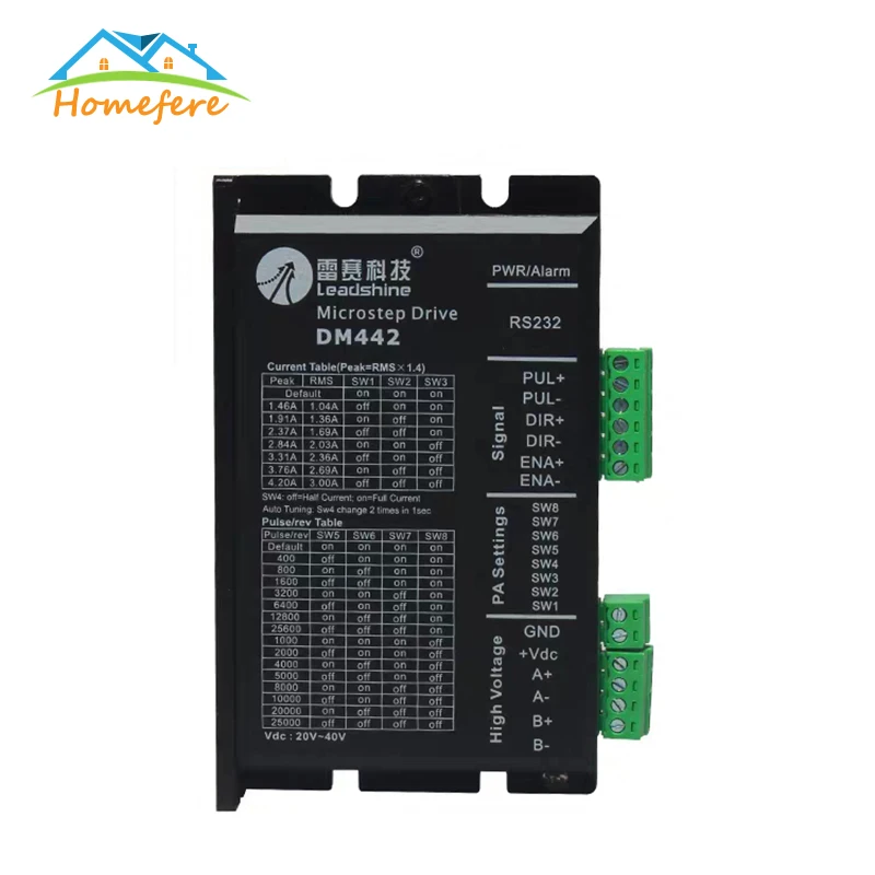 Драйвер шагового двигателя DM442 DM542 Leadshine Nema14 16 17 23 34 42 0 5 8.3AA|Драйвер двигателя| |