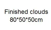 Свадебные реквизиты хлопковые облака T дорога свадебные фотографии вечерние детская комната DIY декоративные окна макет моделирование белые облака - Цвет: 80plus50plus50cm