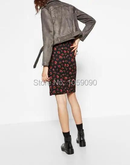 Mi Poignets Ceinture Poches Faux Mode Ourlet Et As Veste Courte Zippée Nouvelle Suede Gris Effet Femme Revers Show Marque Col Avec 2017ss qOFwIF