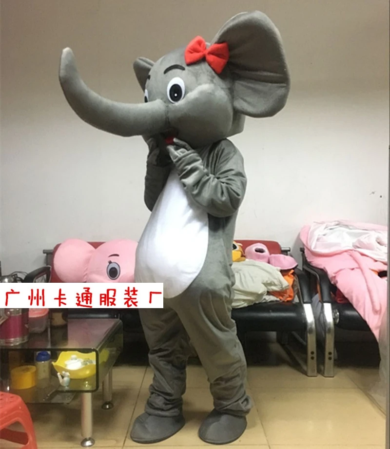 Новый маскарадный костюм слона мультфильм костюм Mascotte талисман персонажа из мультфильма костюм для рождественской вечеринки костюм