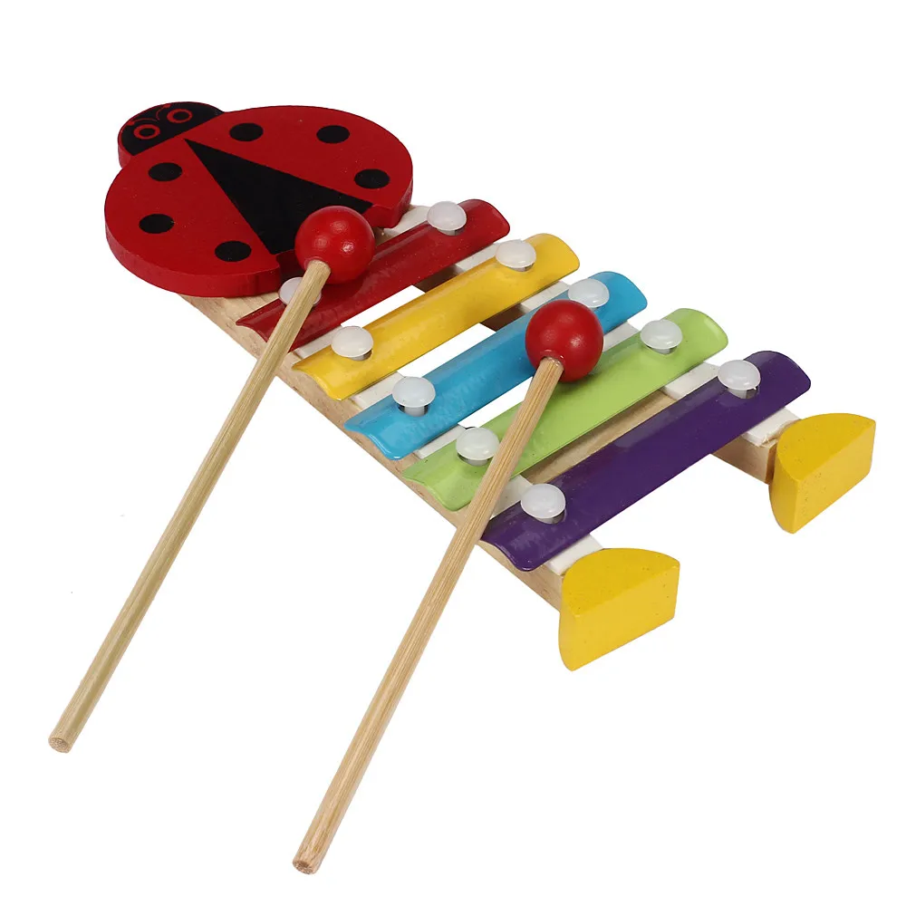 M-WS ребенок 5-Note ксилофон музыкальные игрушки Развитие мудростью деревянная Прямая поставка Y7921
