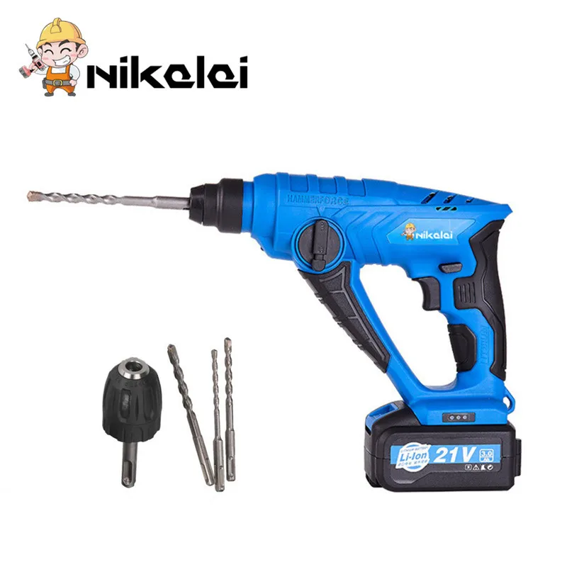 

21V Light Charging Hammer Lithium battery Impact Drill Electric Drill Household Multifunctional electric hammer drill Power Tool