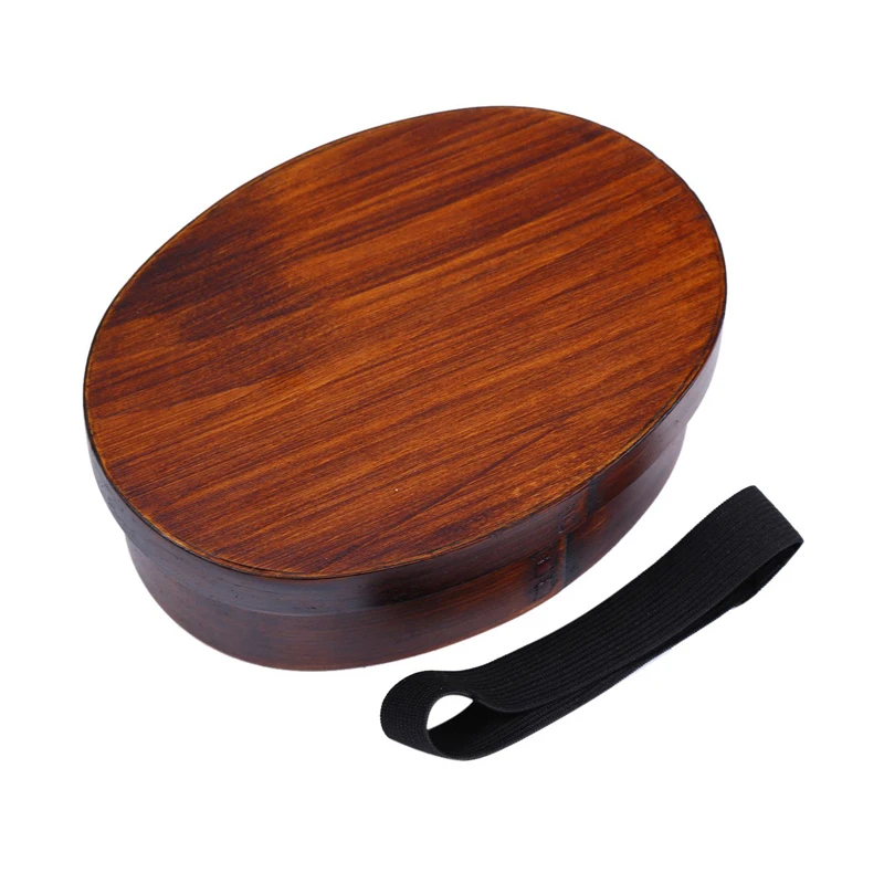 Wood Lunch Box Japanese Bento Boxes Handmade Natural Wooden Sushi Box Portable Food Container Dinnerware Set (4)