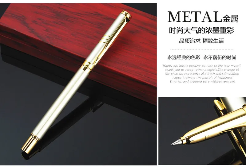 Серебристая металлическая шариковая ручка 0,5 мм Роскошная брендовая Шариковая ручка для бизнес письма подарок школьные канцелярские принадлежности