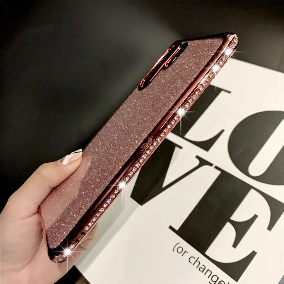 Чехол для huawei P30 Pro P20 Lite Коврики 20 10 крышка со стразами Алмазный Блеск силиконовый