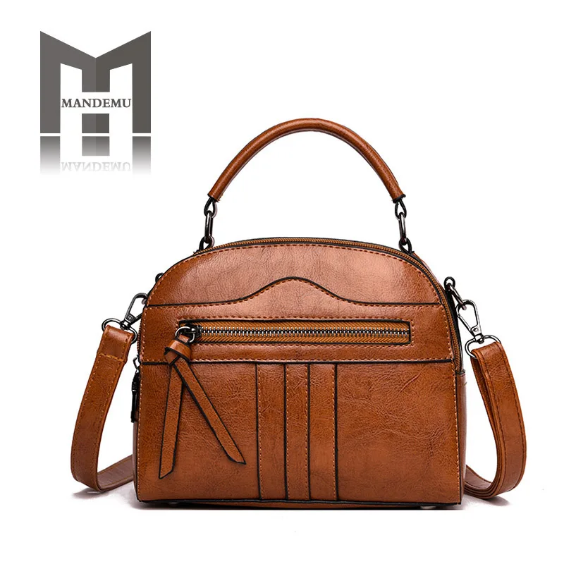 

Solid Color Soft PU Leather Women Bags High Quality Vintage Fashion Shoulder Bags Ladies Casual Totes Female Small Crossbody Bag