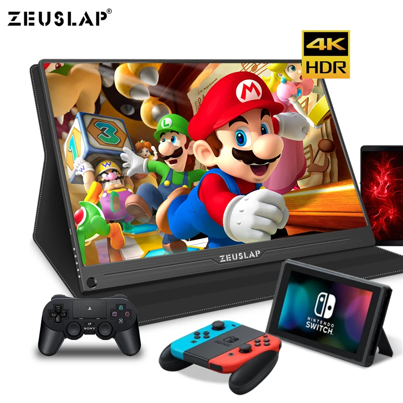 Портативный монитор 13 3 дюйма 4K + HDR NTSC 72% IPS экран 1800:1 HDMI для PS4 коммутатора Xbox One