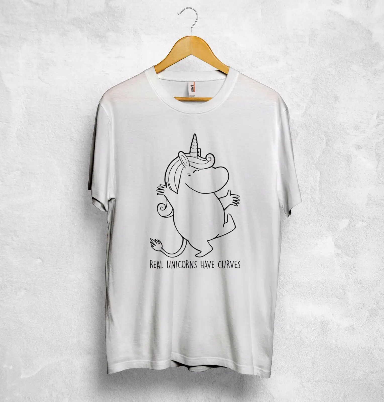 Moomin настоящие единороги имеют кривые футболки Топ так сладкий любовь подарок