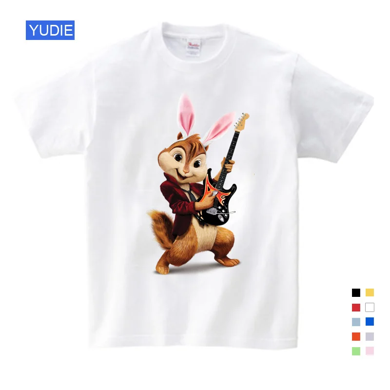 

Alvin and The Chipmunk Jackets Red Cotton T-shirt 2019 Children's Summer Short Sleeved Breathes Chipmunks Boys Girls Clothes