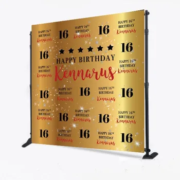 

custom gold star Birthday sparkly photography backgrounds High quality Computer print party backdrop