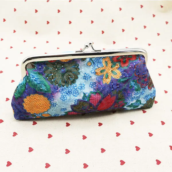 Полиэфирные цветочные кошельки для монет ручной маленький кошелек сумка для ключей для детей - Цвет: P