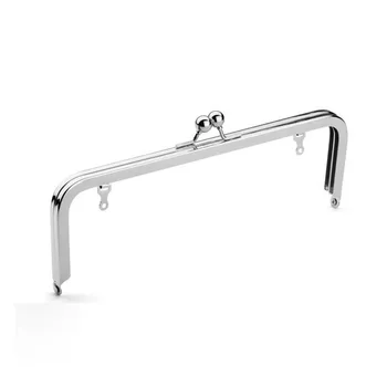 

12" x 4" Metal Purse Frame with Ball Clasp 5pcs China Factory Wholesale Rectangle Shape Bag Frame Handle Fashion Purse Frame