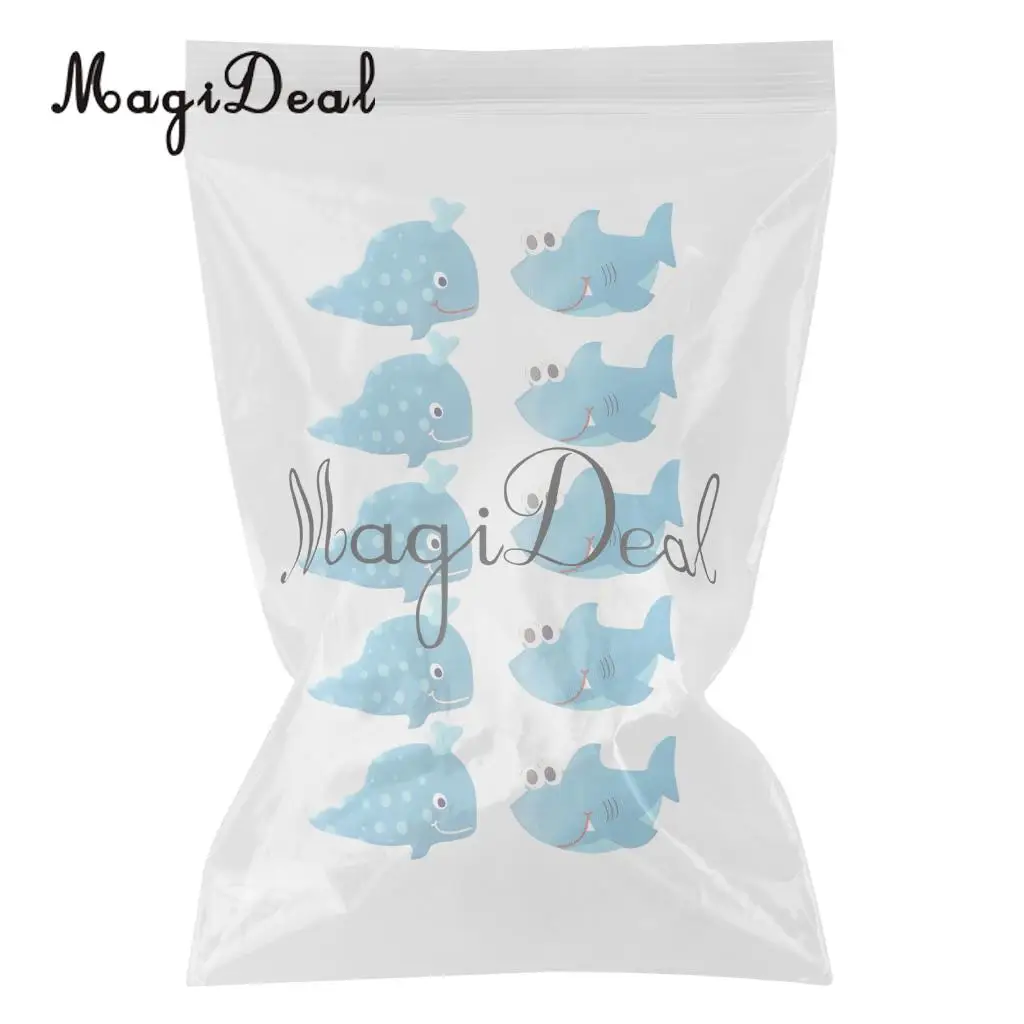 MagiDeal 10 Pieces Non Slip Bath Tub Stickers Bathroom Mat Shower Room Floor Grip Non-slip Bathtub Appliques Sticker