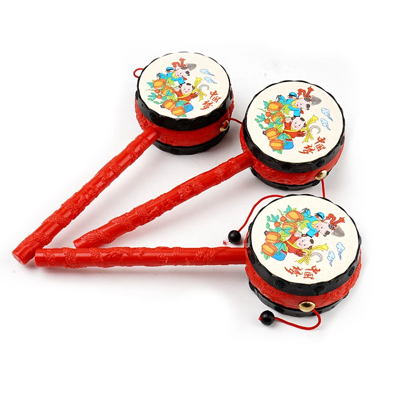 Детская игрушка-погремушка красная Китайская традиционная классическая игрушка встряхиватель вокала от 1 до 3 лет