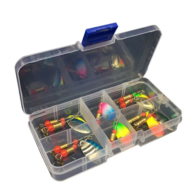 10Pcs Fishing Hook Set Fishing Lures Kit Fishing Tackle Boxes Sequins
