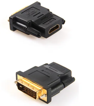 

GOLD PLANTED DVI-D 24+1 Male To HDMI Female Plug Converter Adapter HDTV new compatible with DVI-D 24+5