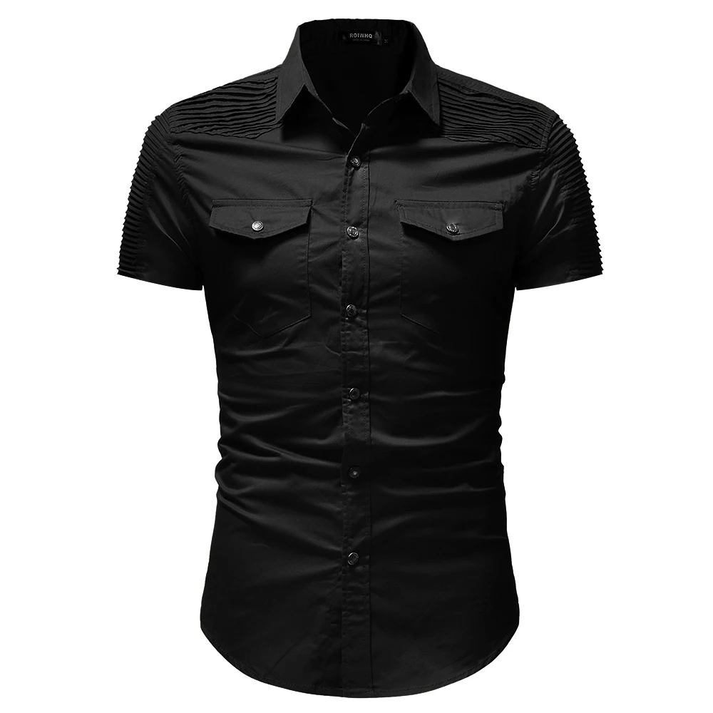 Men Shirt 2018 Spring New Brand Business Men'S Slim Fit Dress Print Male Short Sleeves Casual Camisa Masculina Size | Мужская одежда