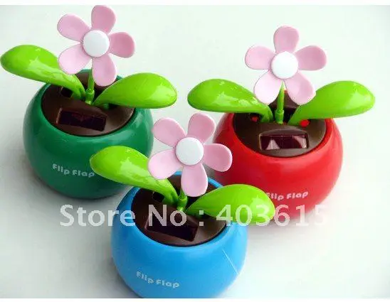 3 colors 10cm 5pcs/lot Swing Solar Flower Magic Cute Flip Flap Green Blue Pink Plant Toy | Тематическая одежда и униформа