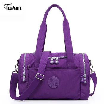 

TEGAOTE Large Capacity Women's Travel Shoulder Bag Fashion Nylon Foldable Multifunctional Travel Tote Shoulder Bag Totes Handbag