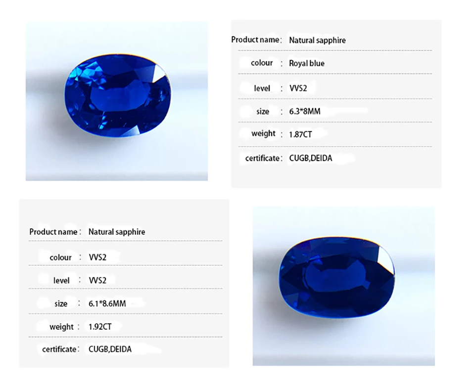 Натуральный неоптимизированный Королевский синий сапфир, четкость vvs, крупное зерно бриллиантовое лицо, настраиваемый, с сертификатом